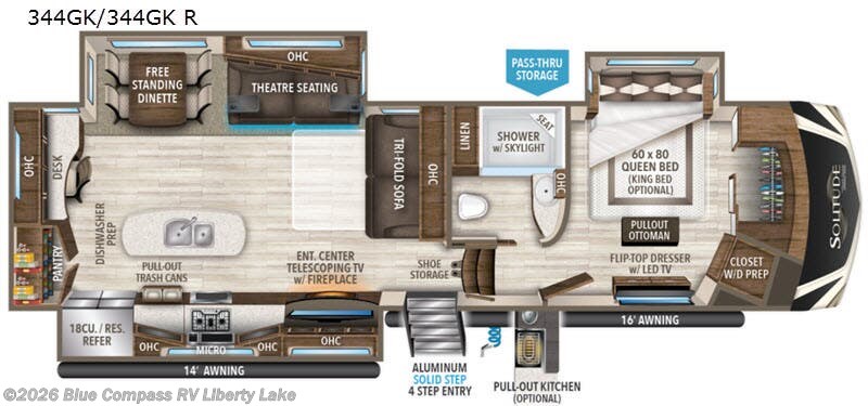 2021 Grand Design Solitude 344GK - Used Fifth Wheel For Sale by Blue Compass RV Liberty Lake in Liberty Lake, Washington features Slideout