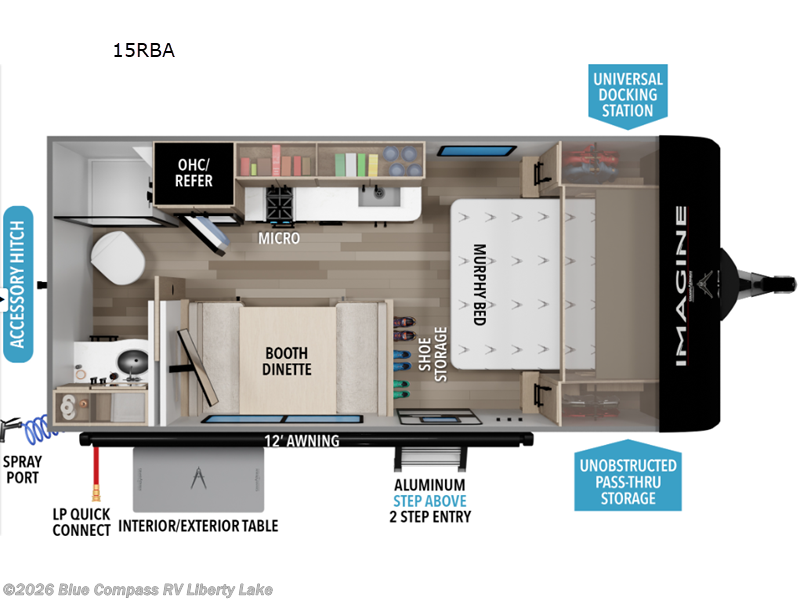 2026 Grand Design Imagine AIM 15RBA - New Travel Trailer For Sale by Blue Compass RV Liberty Lake in Liberty Lake, Washington