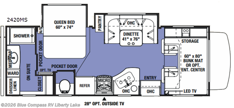 2018 Forest River Sunseeker 2420MS Ford - Used Class C For Sale by Blue Compass RV Liberty Lake in Liberty Lake, Washington features Slideout