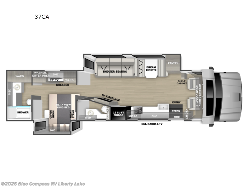 2027 Dynamax Corp Europa S 37CA - New Super C For Sale by Blue Compass RV Liberty Lake in Liberty Lake, Washington features Slideout