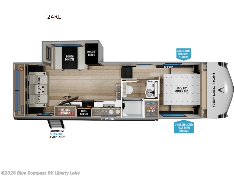 2027 Grand Design Reflection 100 Series 24RL - New Fifth Wheel For Sale by Blue Compass RV Liberty Lake in Liberty Lake, Washington features Slideout