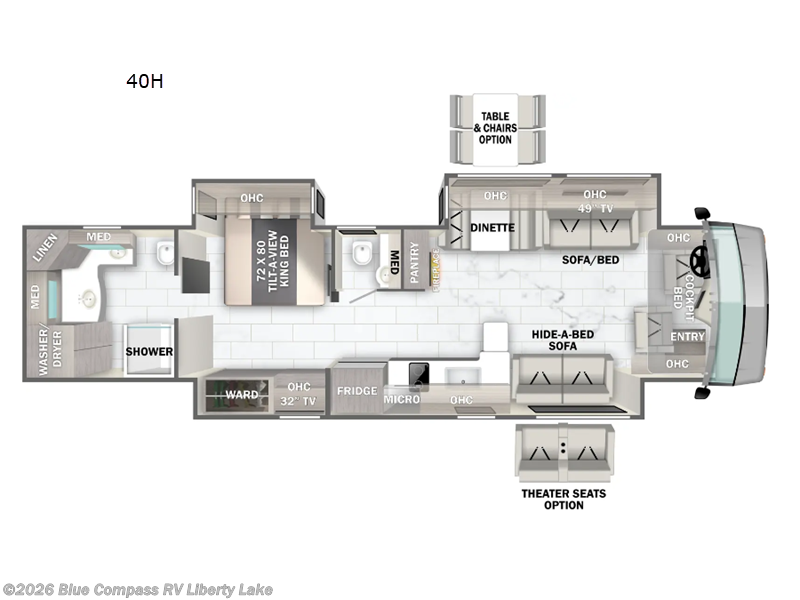 2026 Forest River Berkshire XL 40H - New Class A For Sale by Blue Compass RV Liberty Lake in Liberty Lake, Washington features Slideout