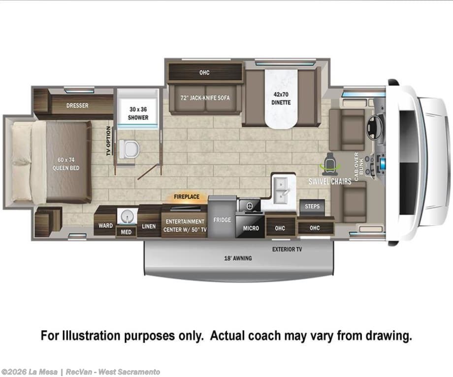 2026 Entegra Coach Odyssey 30Z - New Class C For Sale by La Mesa | RecVan - West Sacramento in West Sacramento, California