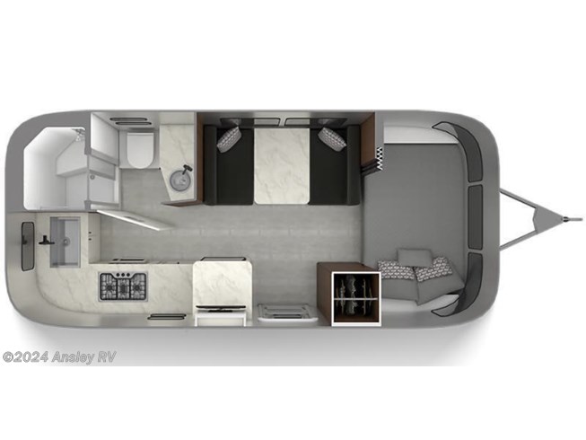 2021 Airstream Caravel 20FB floorplan image