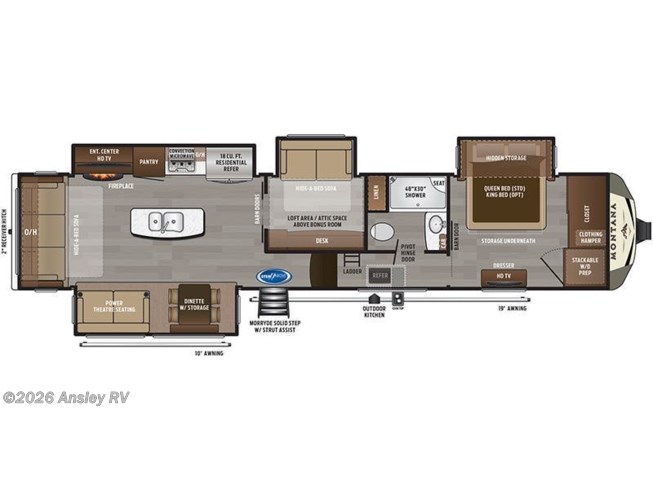 2022 Keystone Montana 3855br Rv For Sale In Duncansville Pa 16635 E0402 21 Rvusa Com Classifieds Floor Plan 2022 Grand Design Montana 3820fk