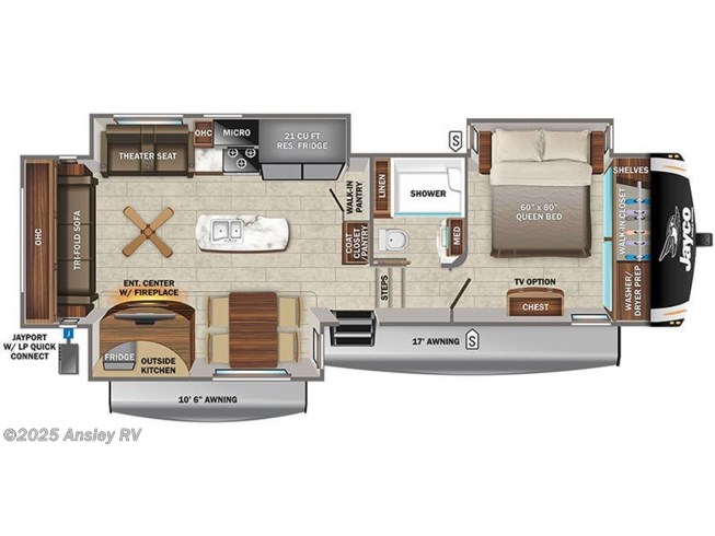 2022 Jayco Eagle 317RLOK floorplan image