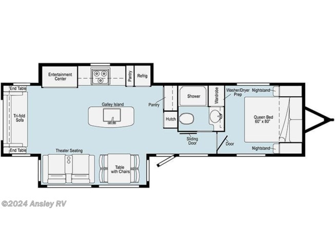2022 Winnebago Voyage V3235RL floorplan image
