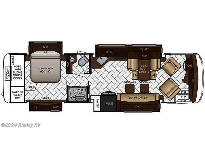 2021 Newmar New Aire 3341 floorplan image