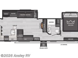 Stock Image for 2025 Keystone 336BBK (options and colors may vary) 2025 Bullet Premium 336BBK by Keystone from Ansley RV in Duncansville, Pennsylvania