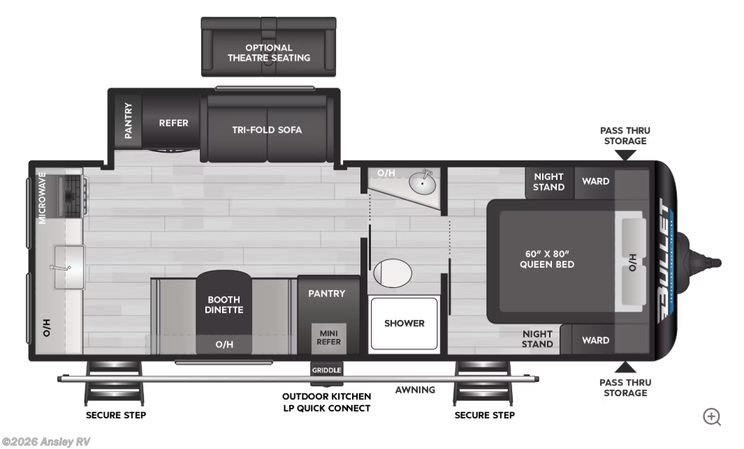 2025 Keystone Bullet Crossfire 245RKS - New Travel Trailer For Sale by Ansley RV in Duncansville, Pennsylvania