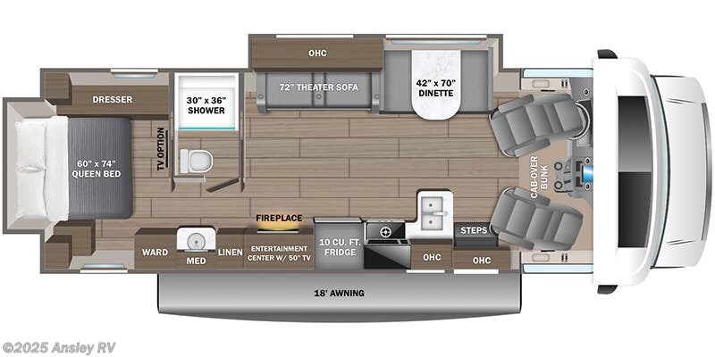 Floorplan of 2026 Jayco Greyhawk 30Z