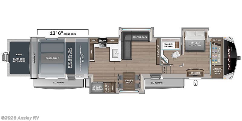 Floorplan of 2026 Jayco Seismic 399