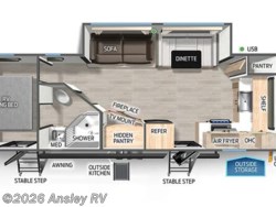 Stock Image for 2025 Forest River 27GH (options and colors may vary) 2026 Forest River Cherokee Grey Wolf 27GH - New Travel Trailer for sale by Ansley RV in Duncansville, Pennsylvania