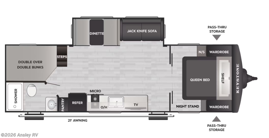 2026 Keystone Bullet Classic 26BHC - New Travel Trailer For Sale by Ansley RV in Duncansville, Pennsylvania
