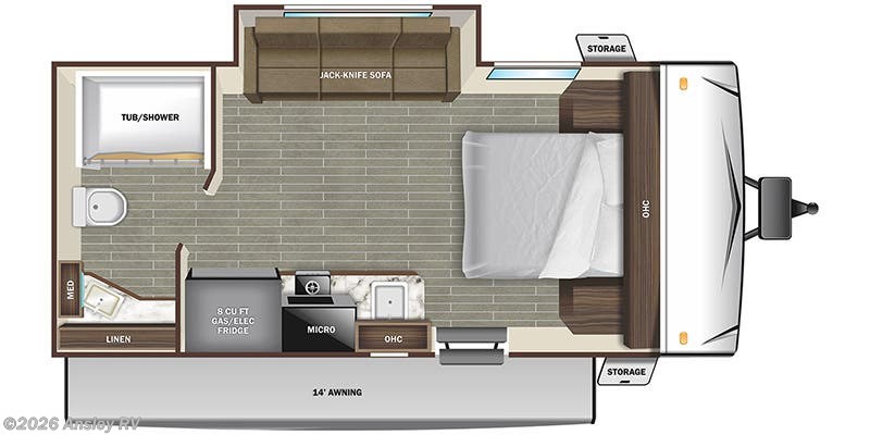 Floorplan of 2022 Starcraft Super Lite Maxx 18RBS