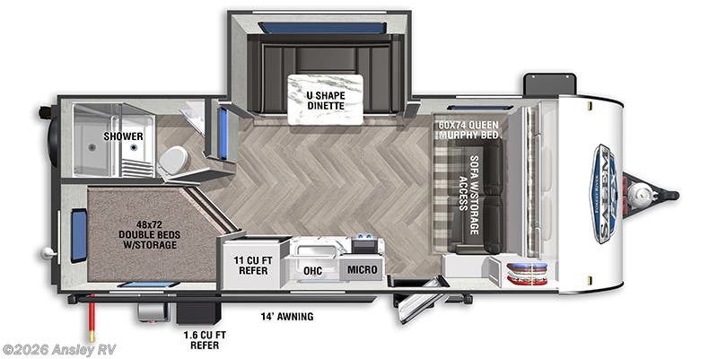2022 Forest River Salem FSX 178BHSK - Used Travel Trailer for sale by Ansley RV in Duncansville, Pennsylvania