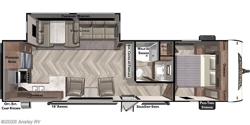 Floorplan of 2022 Forest River Wildwood 27RK