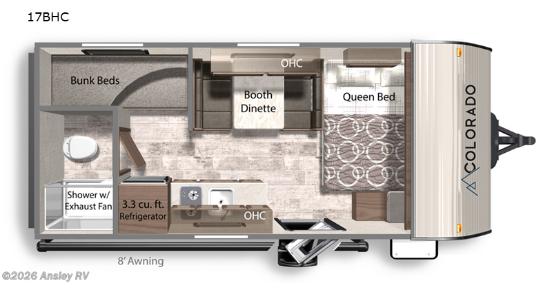 2026 Dutchmen Colorado 178BHC - New Travel Trailer For Sale by Ansley RV in Duncansville, Pennsylvania