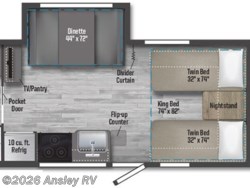 Stock Image for 2025 Winnebago 2108TB (options and colors may vary) 2026 Winnebago Micro Minnie 2108TB - New Travel Trailer for sale by Ansley RV in Duncansville, Pennsylvania