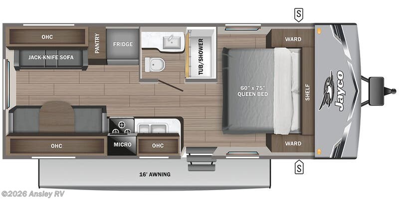 Floorplan of 2026 Jayco Jay Flight SLX 210QB