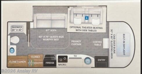 2024 Thor Motor Coach Delano 24FB - Used Class C For Sale by Ansley RV in Duncansville, Pennsylvania features Power Roof Vent, Refrigerator, Solar Panels, Booth Dinette, Power Entrance Step