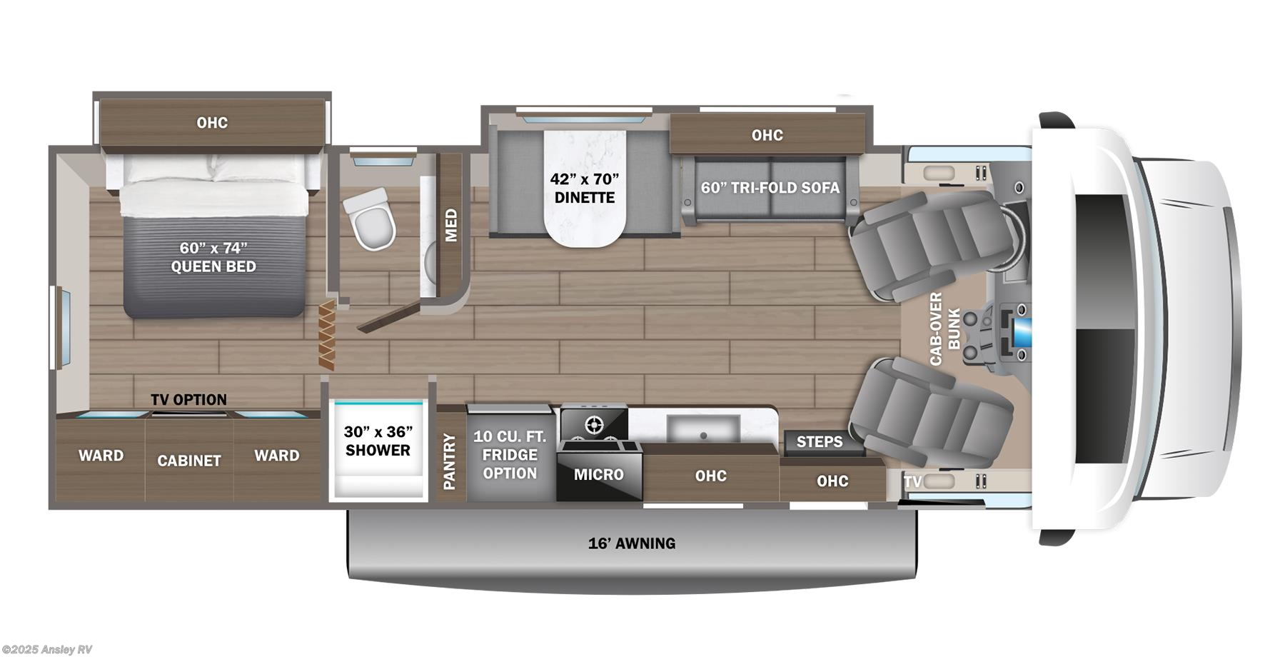 Floorplan of 2026 Jayco Greyhawk 29MV