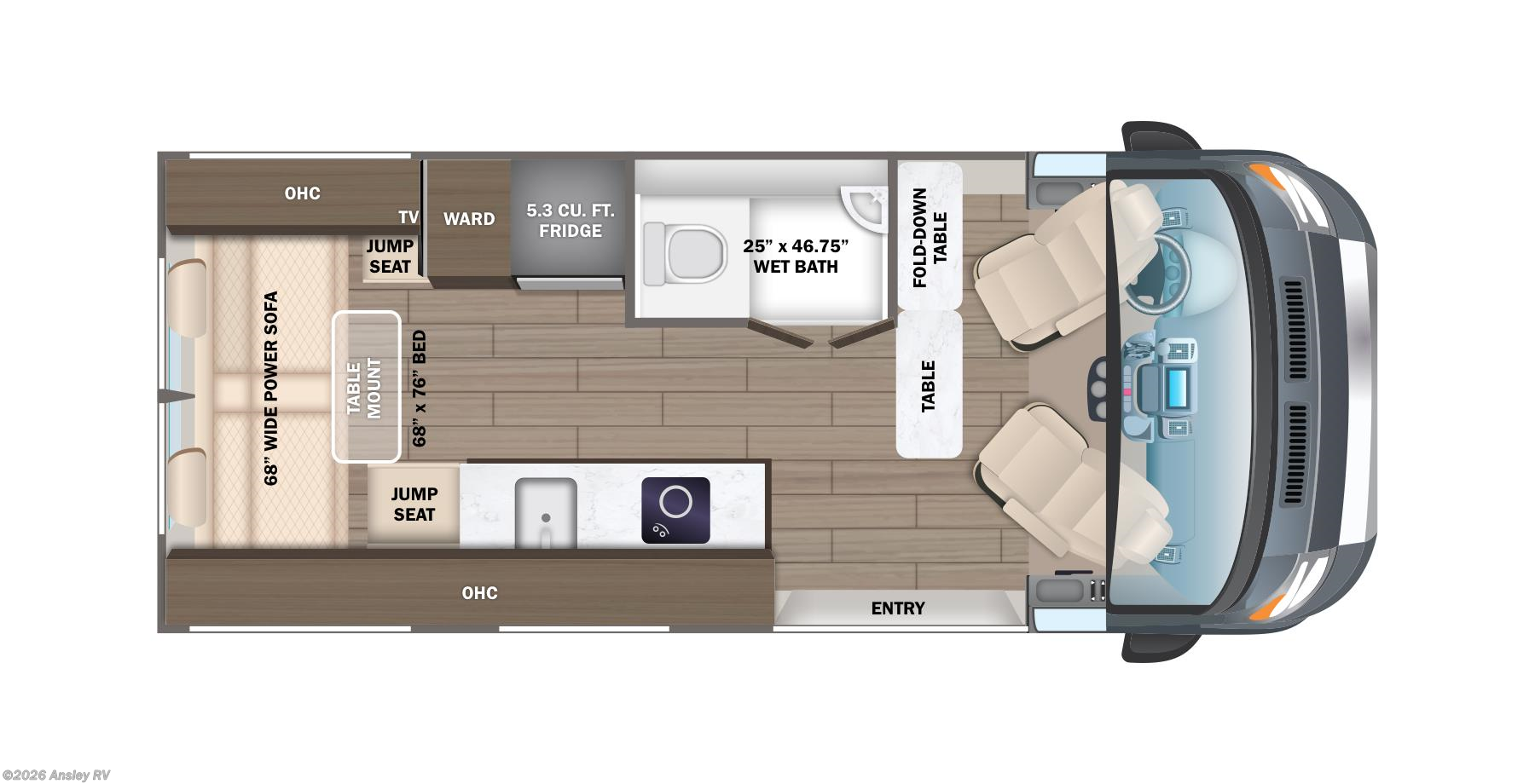 Floorplan of 2023 Jayco Solstice 21B