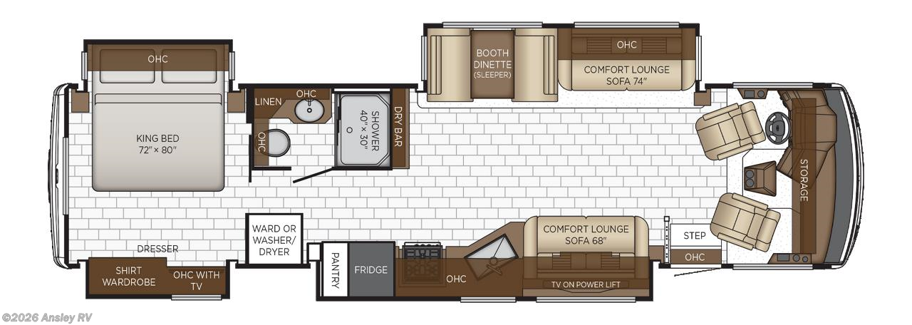 Floorplan of 2026 Newmar Bay Star 3626