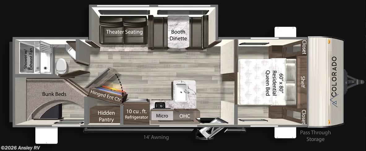 Stock Image for 2025 Dutchmen 270BHC (options and colors may vary)