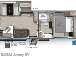 Stock Image for 2026 Forest River 26SS (options and colors may vary) 2026 Forest River Cherokee Grey Wolf 26SS - New Travel Trailer for sale by Ansley RV in Duncansville, Pennsylvania