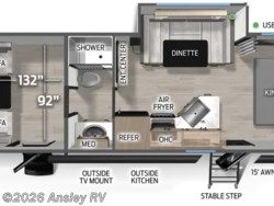 Stock Image for 2026 Forest River 27RR (options and colors may vary) 2026 Cherokee Grey Wolf 27RR by Forest River from Ansley RV in Duncansville, Pennsylvania