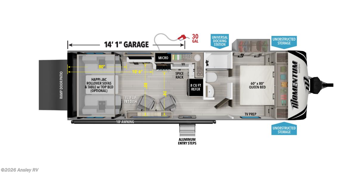 Stock Image for 2026 Grand Design 27G (options and colors may vary)