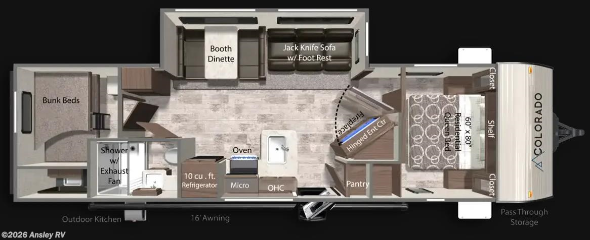 Stock Image for 2025 Dutchmen 29TBC (options and colors may vary)