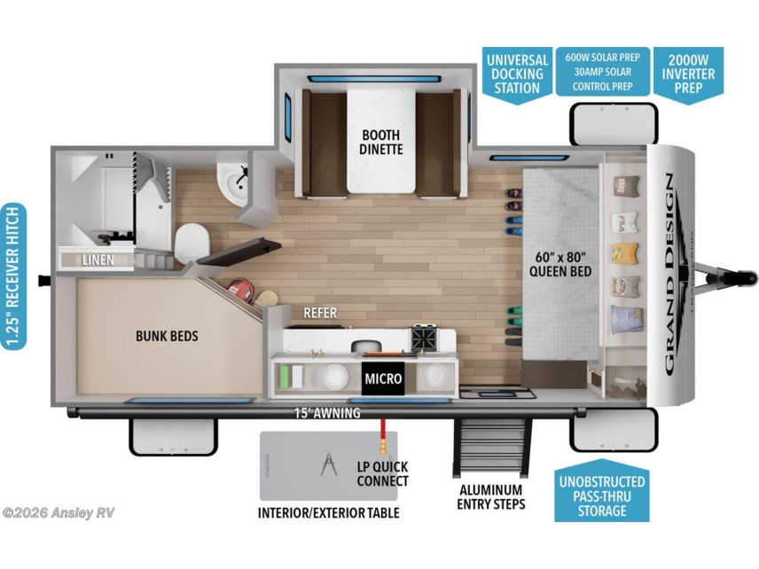 New 2026 Grand Design Transcend One 161DB available in Duncansville, Pennsylvania