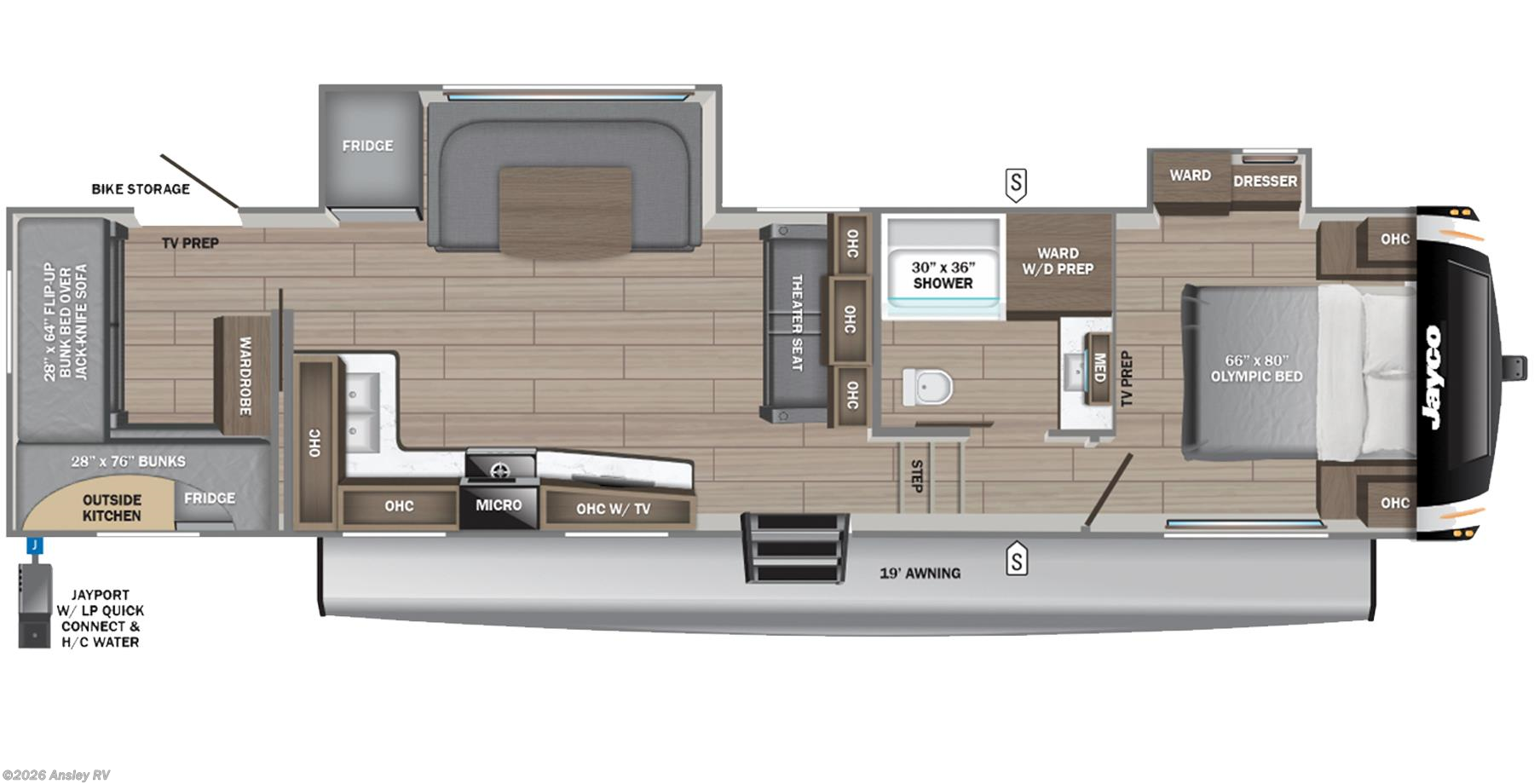 Floorplan of 2026 Jayco Eagle HT 31QCD