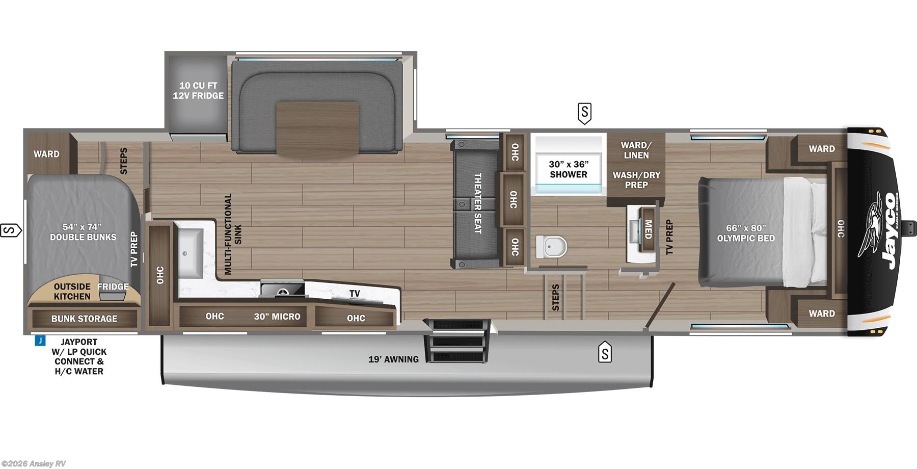 Floorplan of 2026 Jayco Eagle HT 29DDB