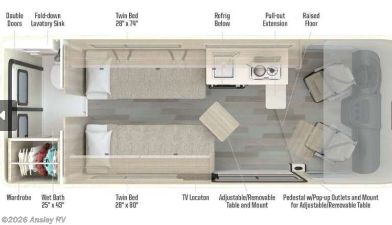2027 Winnebago Travato 59K - New Class B For Sale by Ansley RV in Duncansville, Pennsylvania features Generator, Solar Panel, Shower, Inverter, Microwave