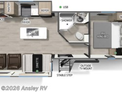 Stock Image for 2026 Forest River 273XLK (options and colors may vary) 2026 Forest River Cherokee Wolf Den 273XLK - New Travel Trailer for sale by Ansley RV in Duncansville, Pennsylvania