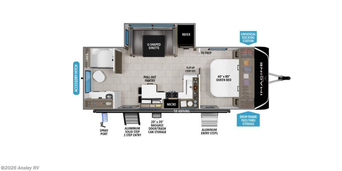 Floorplan of 2026 Grand Design Imagine 2300MK