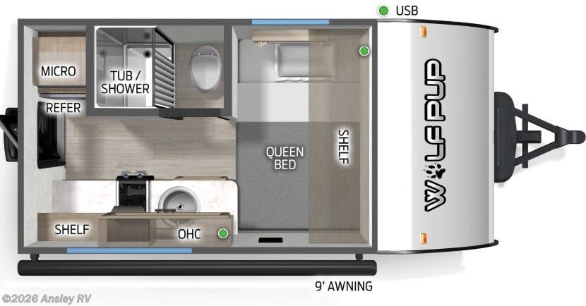 2026 Forest River Cherokee Wolf Pup 12SBLP - New Travel Trailer For Sale by Ansley RV in Duncansville, Pennsylvania