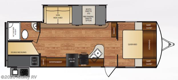 Floorplan of 2017 Forest River Wildcat 281DBK