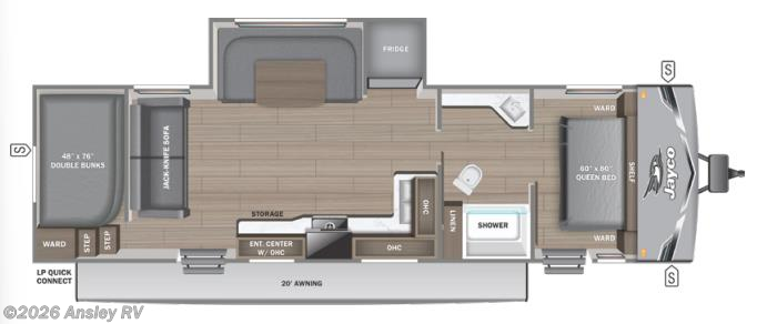 Floorplan of 2026 Jayco Jay Flight SLX 287BHS