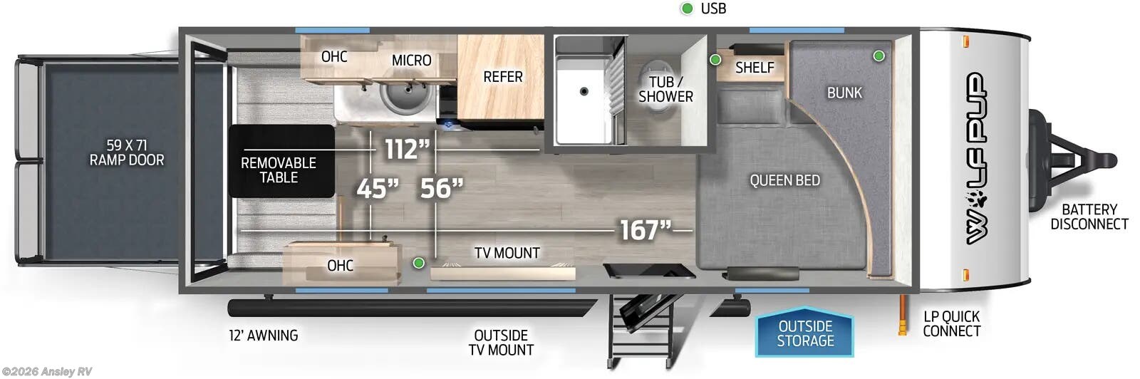 2025 Forest River Cherokee Wolf Pup Black Label 18RJBWBL - Used Toy Hauler for sale by Ansley RV in Duncansville, Pennsylvania