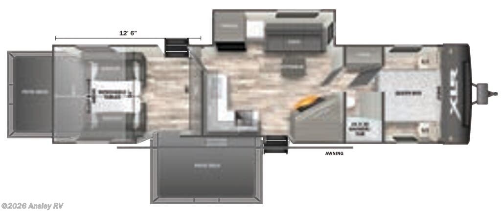 Floorplan of 2023 Forest River XLR Hyperlite 3412