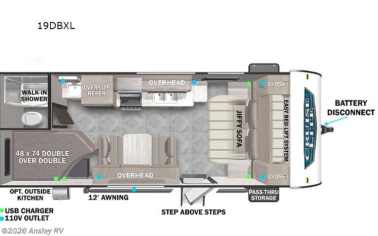 2023 Forest River Salem Cruise Lite 19DBXLX - Used Travel Trailer for sale by Ansley RV in Duncansville, Pennsylvania
