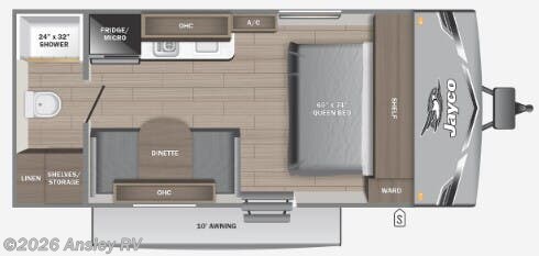 Floorplan of 2025 Jayco Jay Flight SLX 170FQW