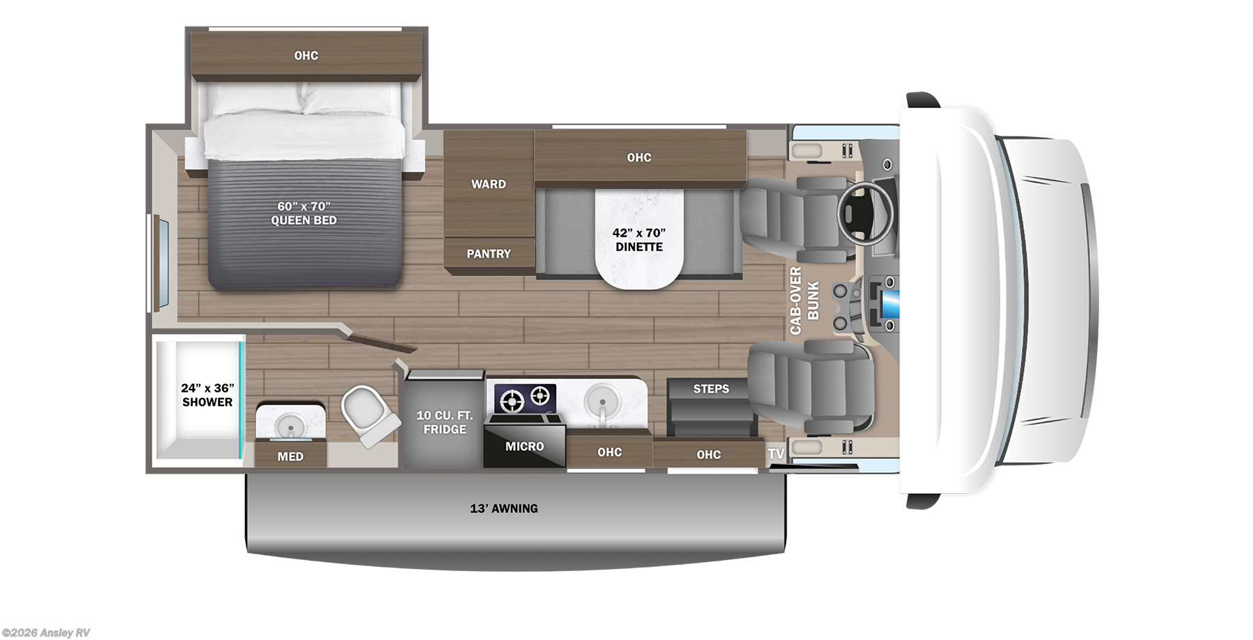 Floorplan of 2027 Jayco Redhawk SE 22CF