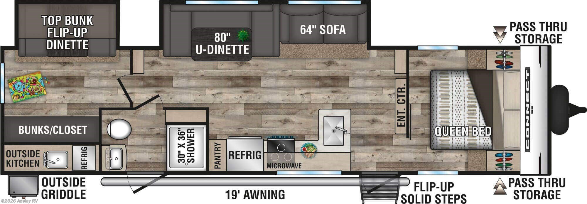 Floorplan of 2022 K-Z Connect SE C312BHKSE