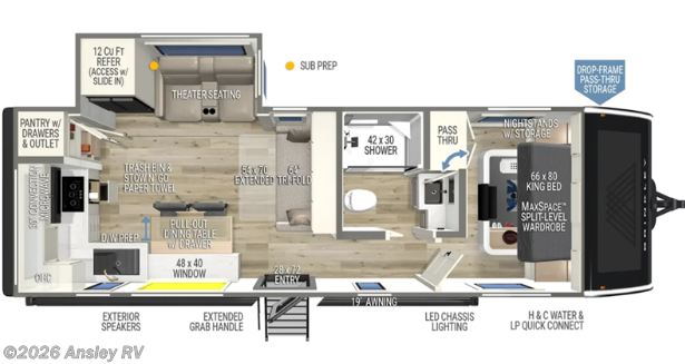 Floorplan of 2026 Brinkley RV Model I 275