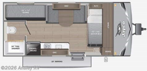 Floorplan of 2025 Jayco Jay Flight SLX 170BH